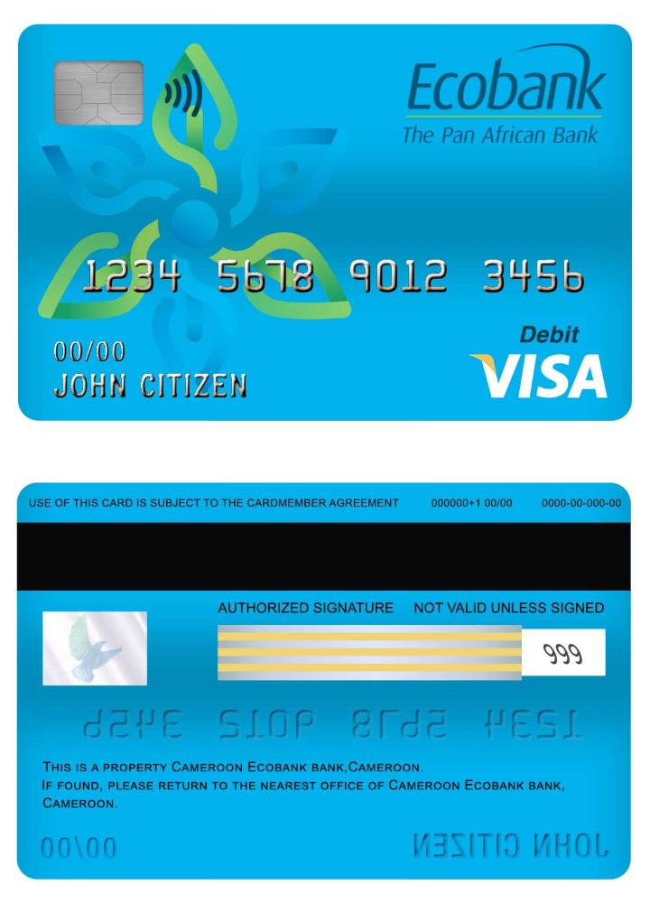 Cameroon Ecobank bank visa debit card